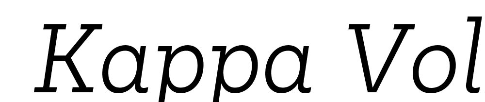  DEMO Kappa Vol2 D BookItalic Regular font family download free