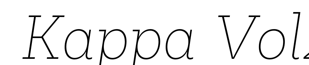  DEMO Kappa Vol2 D ThinItalic Regular font family download free