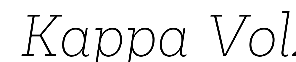  DEMO Kappa Vol2 D UltraLightItalic Regular font family download free