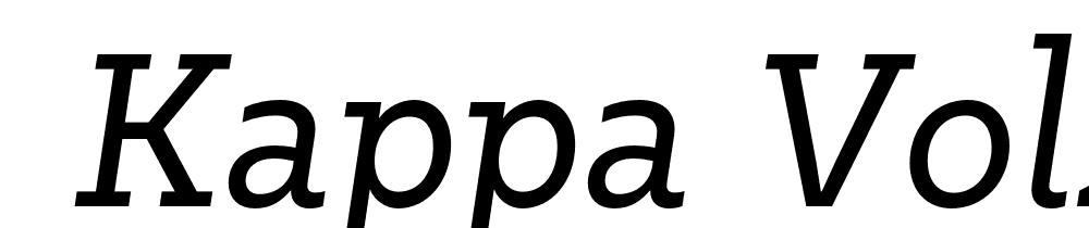  DEMO Kappa Vol2 Italic Regular font family download free