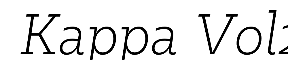  DEMO Kappa Vol2 LightItalic Regular font family download free