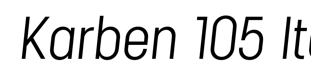  DEMO Karben 105 Italic font family download free