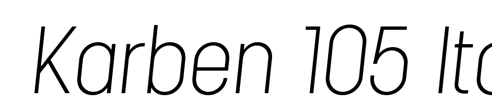  DEMO Karben 105 Italic font family download free