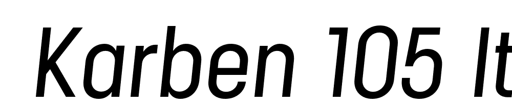  DEMO Karben 105 Italic font family download free