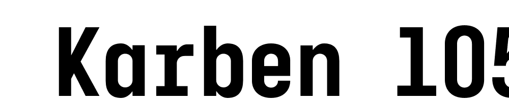  DEMO Karben 105 Mono Bold font family download free