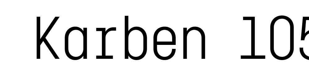  DEMO Karben 105 Mono Regular font family download free