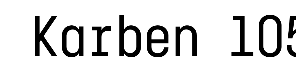  DEMO Karben 105 Mono Regular font family download free