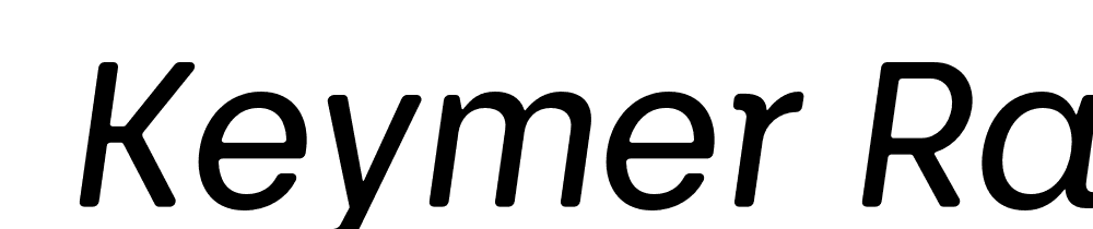  DEMO Keymer Radius Italic font family download free