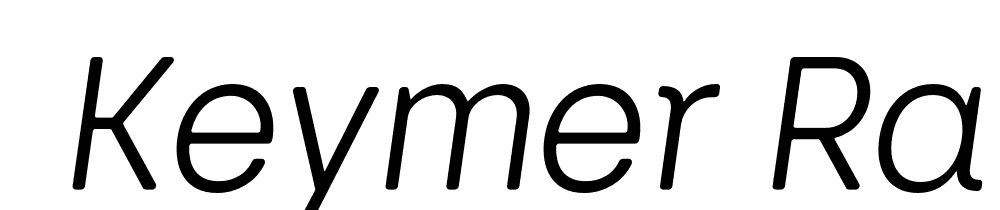  DEMO Keymer Radius Italic font family download free