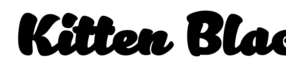  DEMO Kitten Black Regular font family download free