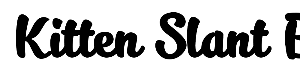  DEMO Kitten Slant Bold font family download free