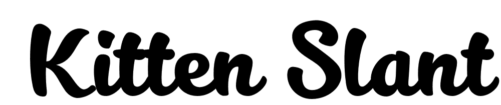  DEMO Kitten Slant Regular font family download free