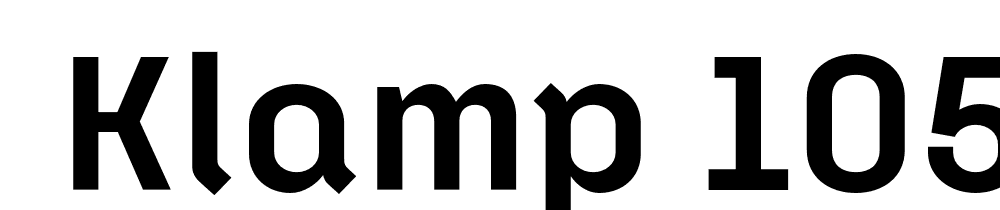  DEMO Klamp 105 Bold font family download free