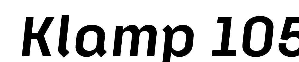  DEMO Klamp 105 Bold Italic font family download free