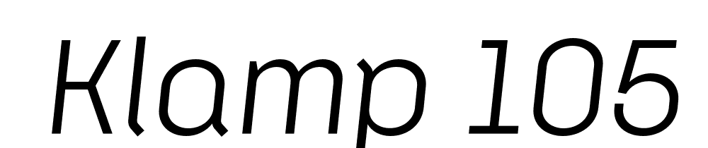  DEMO Klamp 105 Italic font family download free