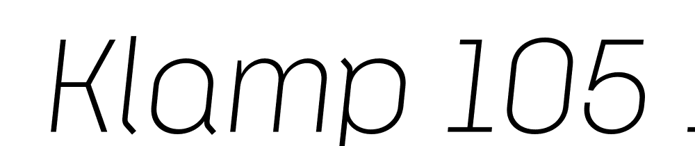  DEMO Klamp 105 Italic font family download free