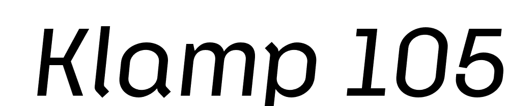  DEMO Klamp 105 Italic font family download free