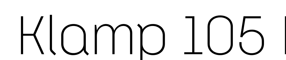  DEMO Klamp 105 Regular font family download free