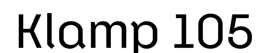  DEMO Klamp 105 Regular font family download free