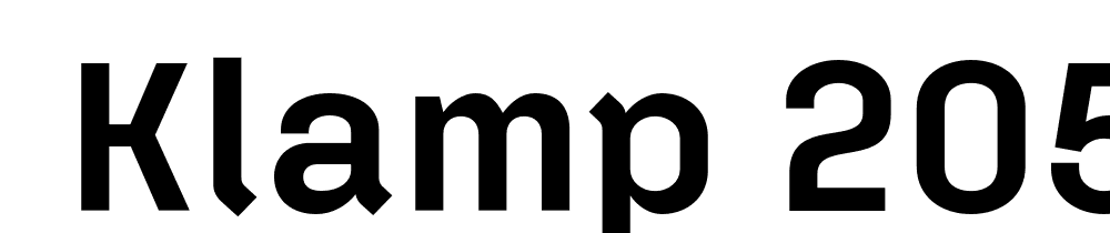  DEMO Klamp 205 Bold font family download free