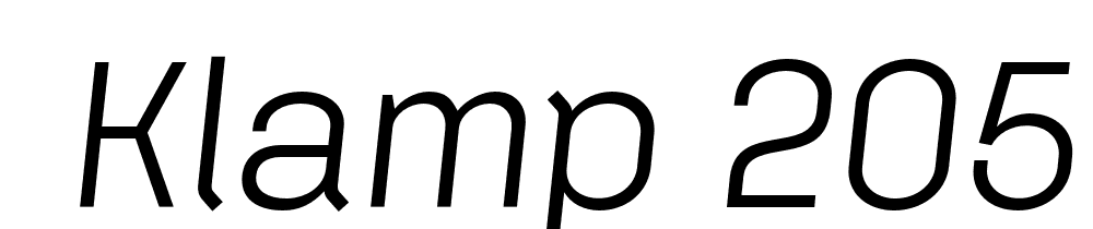  DEMO Klamp 205 Italic font family download free