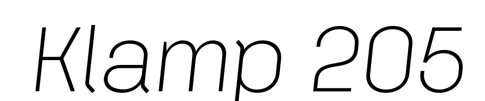  DEMO Klamp 205 Italic font family download free