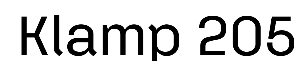  DEMO Klamp 205 Regular font family download free