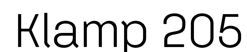  DEMO Klamp 205 Regular font family download free