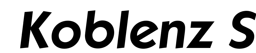  DEMO Koblenz Serial Bold Italic font family download free