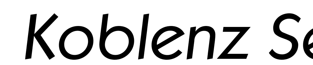  DEMO Koblenz Serial Italic font family download free