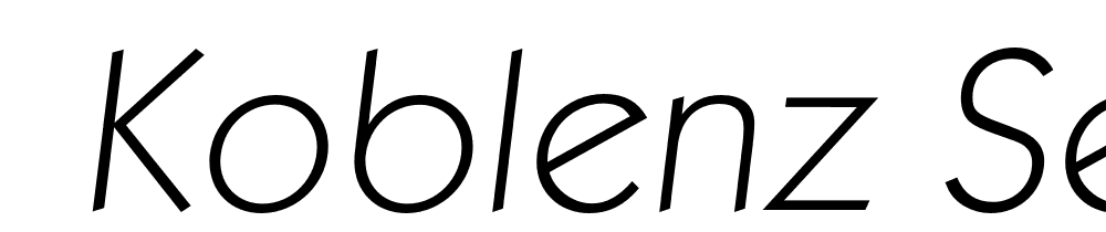  DEMO Koblenz Serial Xlight Italic font family download free