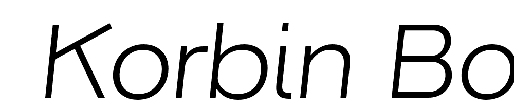  DEMO Korbin Book Italic font family download free