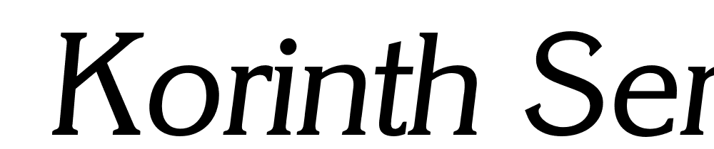  DEMO Korinth Serial Italic font family download free