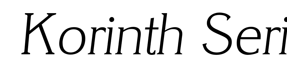  DEMO Korinth Serial Xlight Italic font family download free