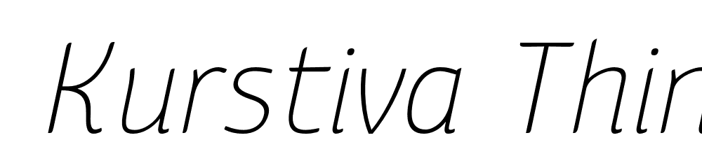  DEMO Kurstiva Thin Italic font family download free