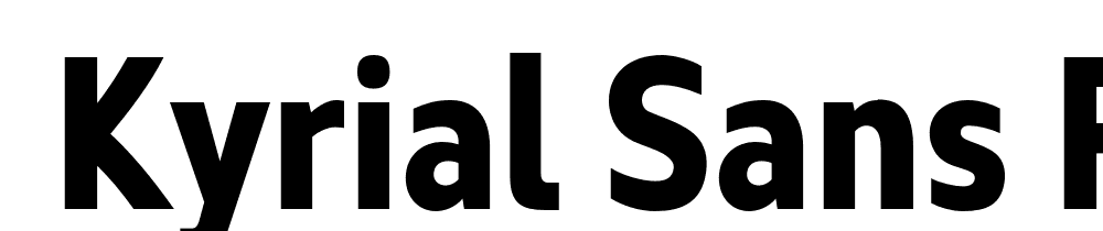  DEMO Kyrial Sans Pro Bold Cond Regular font family download free