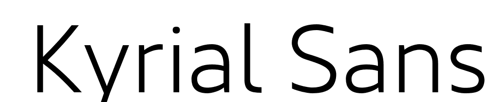  DEMO Kyrial Sans Pro Light Regular font family download free