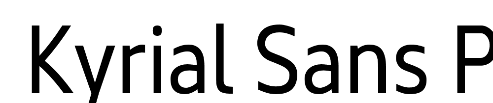  DEMO Kyrial Sans Pro Regular Cond Regular font family download free