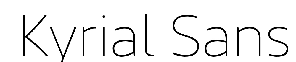  DEMO Kyrial Sans Pro Ultra Light Regular font family download free