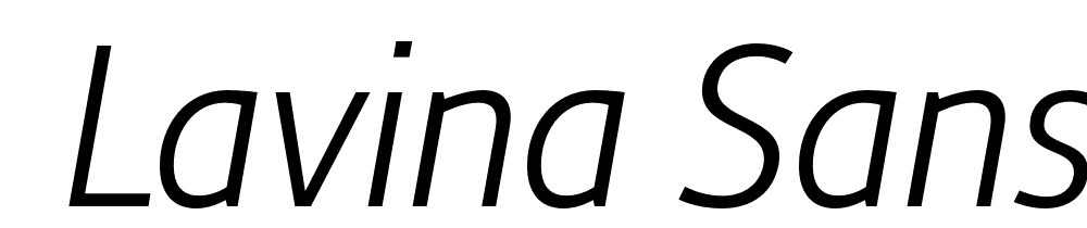  DEMO Lavina Sans PRO Regular Italic font family download free