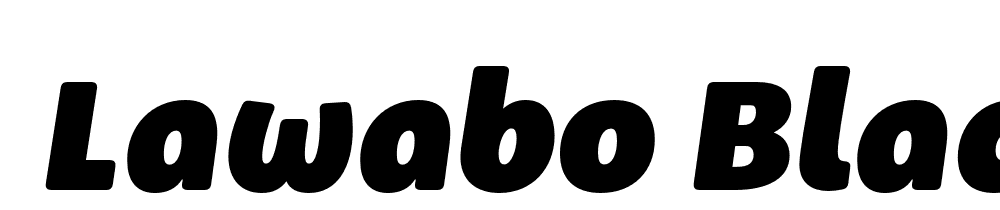  DEMO Lawabo Black Italic font family download free