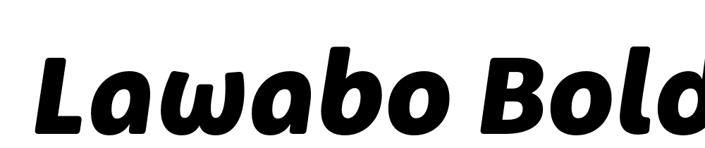  DEMO Lawabo Bold Italic font family download free