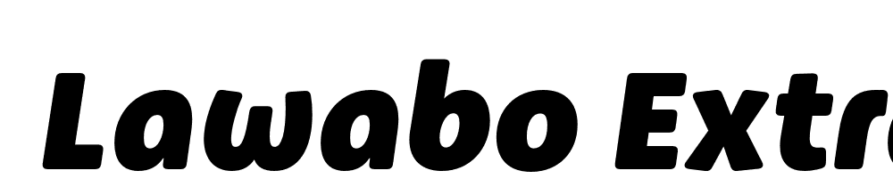  DEMO Lawabo Extrabold Italic font family download free