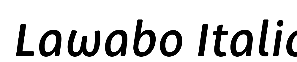  DEMO Lawabo Italic font family download free