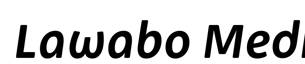  DEMO Lawabo Medium Italic font family download free