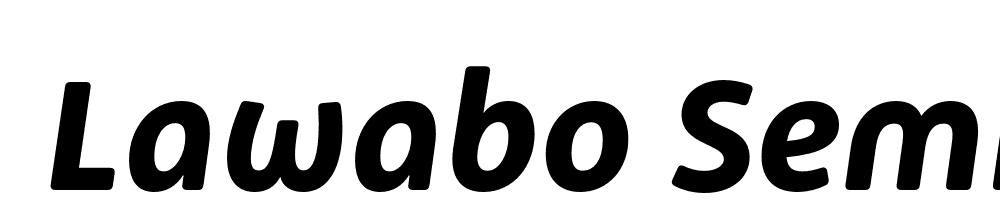  DEMO Lawabo Semibold Italic font family download free