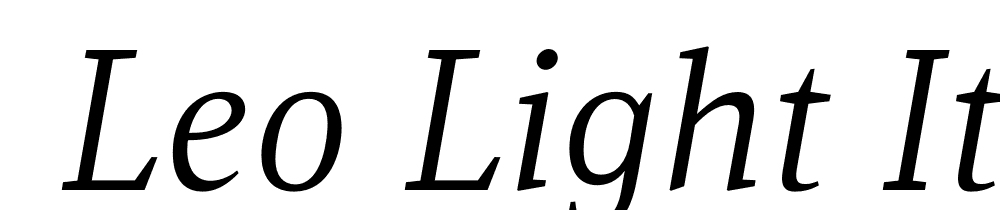  DEMO Leo Light Italic font family download free