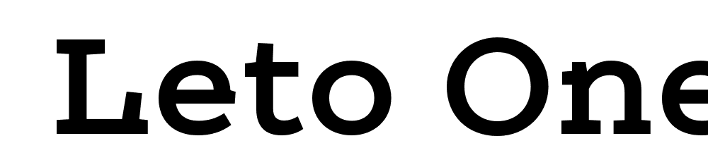  DEMO Leto One Bold font family download free