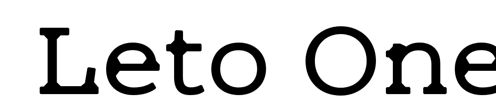  DEMO Leto One Defect Regular font family download free