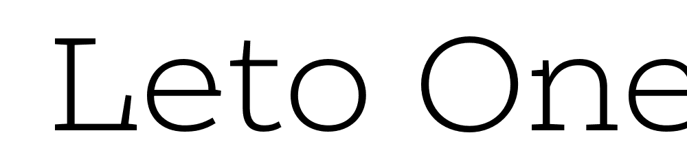  DEMO Leto One Light font family download free